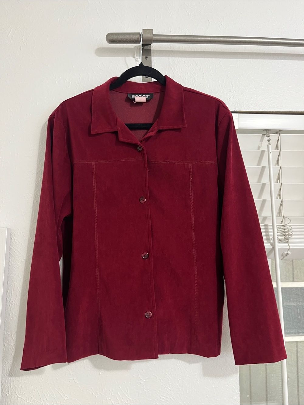 Briggs New York Maroon Red Lightweight Jacket